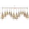 Brass Metal Bohemian Decorative Cow Bell, 48" x 5" x 28"